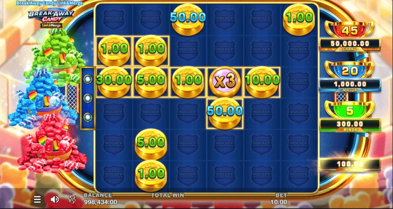 Break Away Candy - Mixed Bonus พร้อมตัวปรับปรุงสามตัวพร้อมกัน
