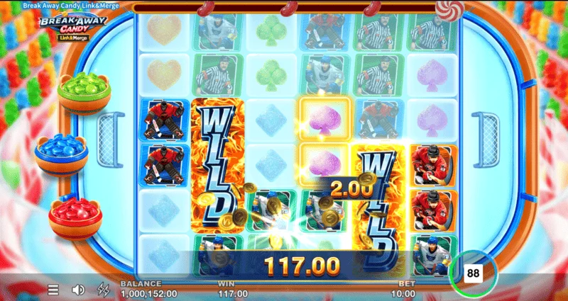 Break Away Candy - รอบ Link&Merge พร้อมเหรียญที่เก็บรวบรวม